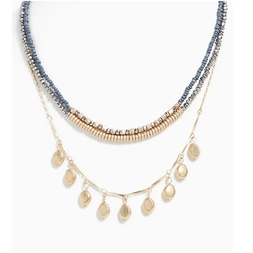 Beaded layered necklace
